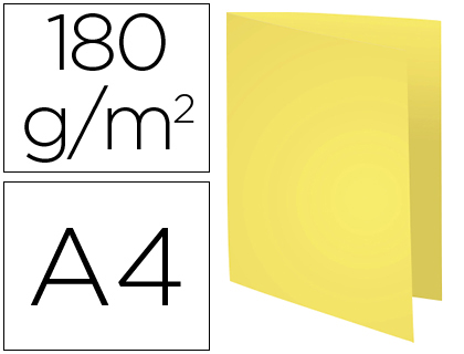 CHEMISE EXACOMPTA FOREVER CARTE SEMI RIGIDE RECYCLE 240X320MM 180G COLORIS JAUNE LOT 100 UNITS