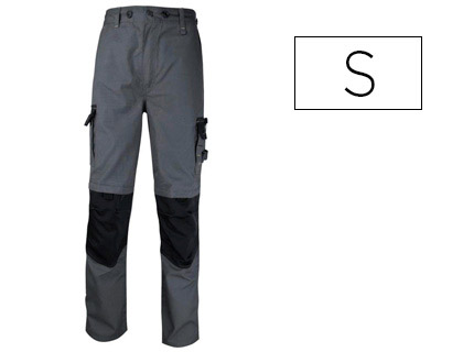 PANTALON TRAVAIL DELTAPLUS MACH SPIRIT COTON POLYESTER 270G/M2 8 POCHES COLORIS GRIS/NOIR TAILLE S