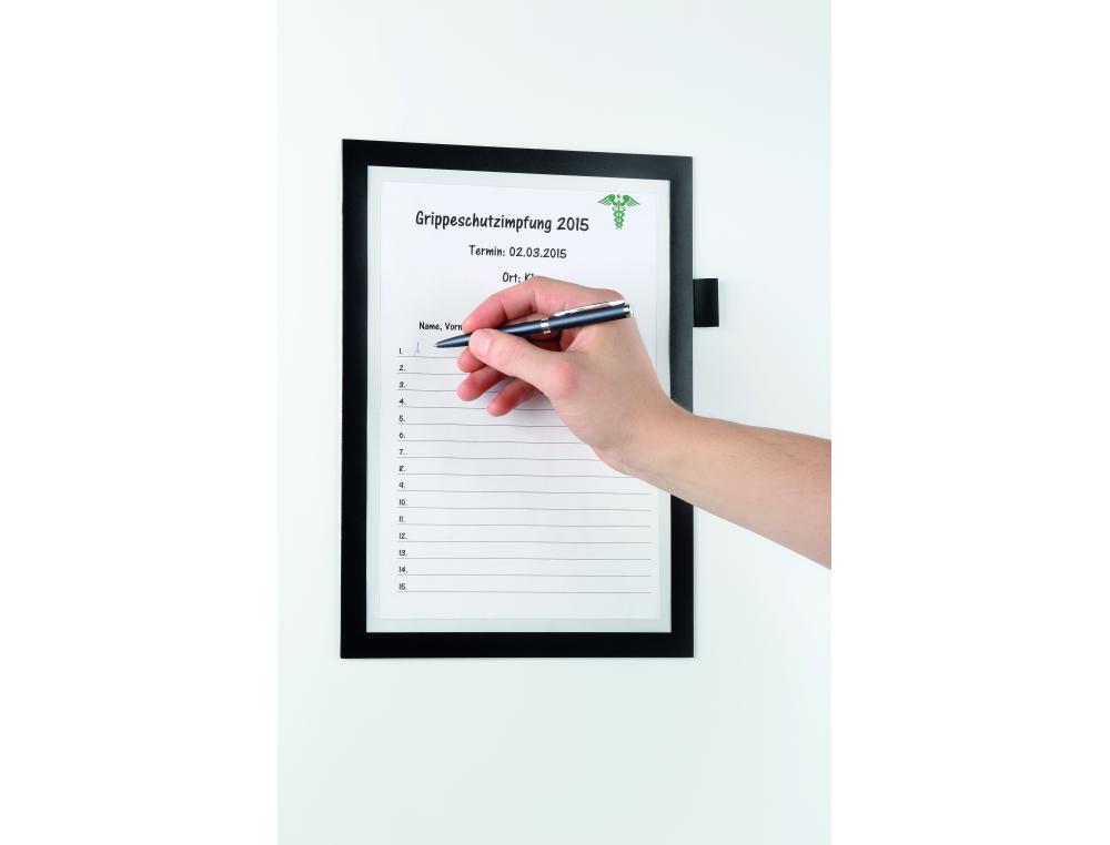 PORTE-AFF.DURAFRAME NOTE ADH.NDURAFRAME NOTE - A4 DURABLE - NOIR