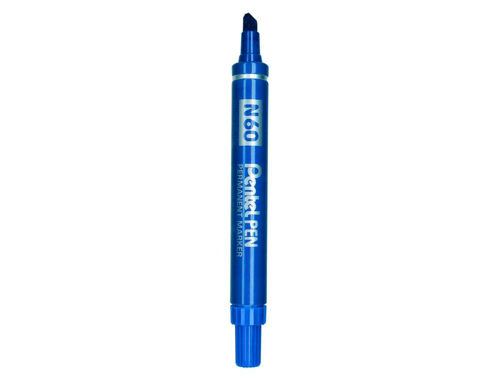 MARQ.N60 BISEAU BLEU MARQUEUR PENTEL N60 - POINTE BISEAUTE 1,5  5,5 mm - ENCRE BLEUE