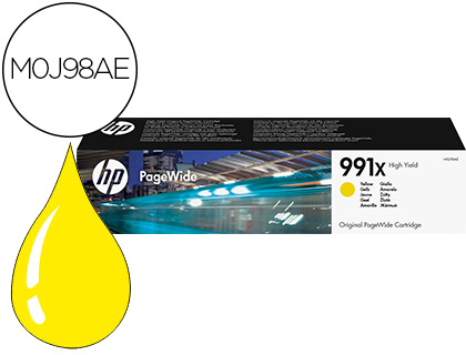 CARTOUCHE HP 991X JET D'ENCRE M0J98AE PAGEWIDE COULEUR JAUNE 16000P