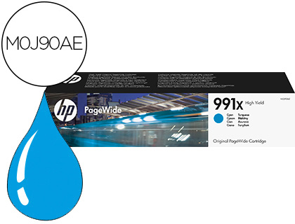 CARTOUCHE HP 991X JET D'ENCRE M0J90AE PAGEWIDE COULEUR CYAN 16000P