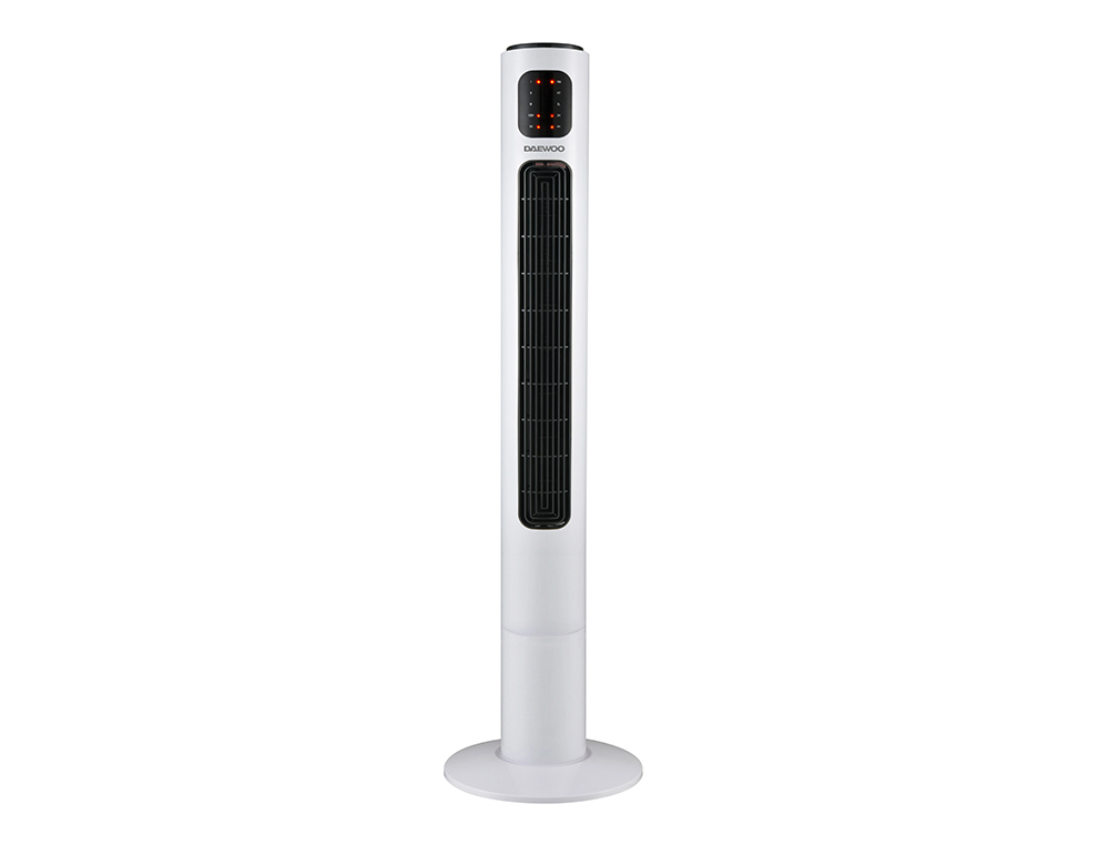 VENTILATEUR TOUR OSCILLATION A 70  3 VITESSE 45W HAUTEUR   1170MM COLORIS BLANC