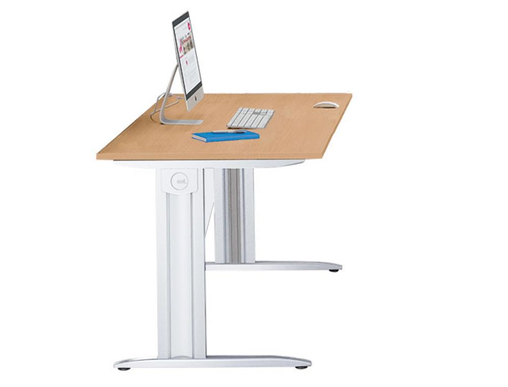 BRE. BUR.120 PIED L BL/CHENE VBUREAU AVEC CARTER IDOL CHNE CLAIR - L 120 CM
