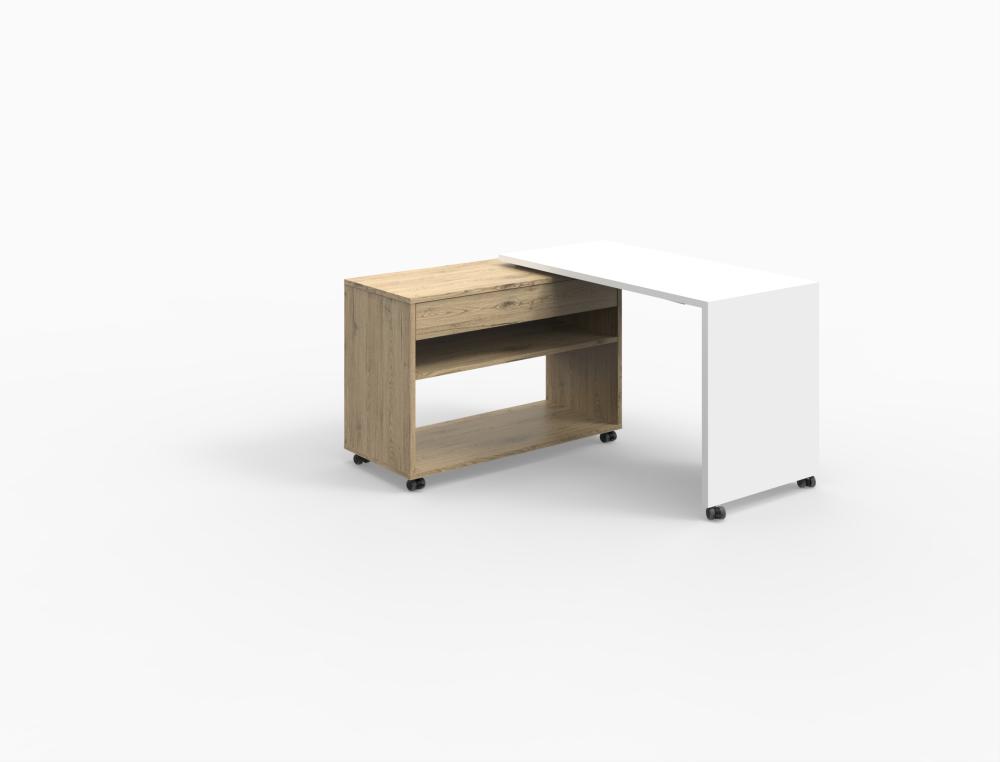 BUREAU COMPACT PRO HOME CHENE/BUREAU MODULABLE - EOL - COMPACT PRO HOME CHENE/BLANC