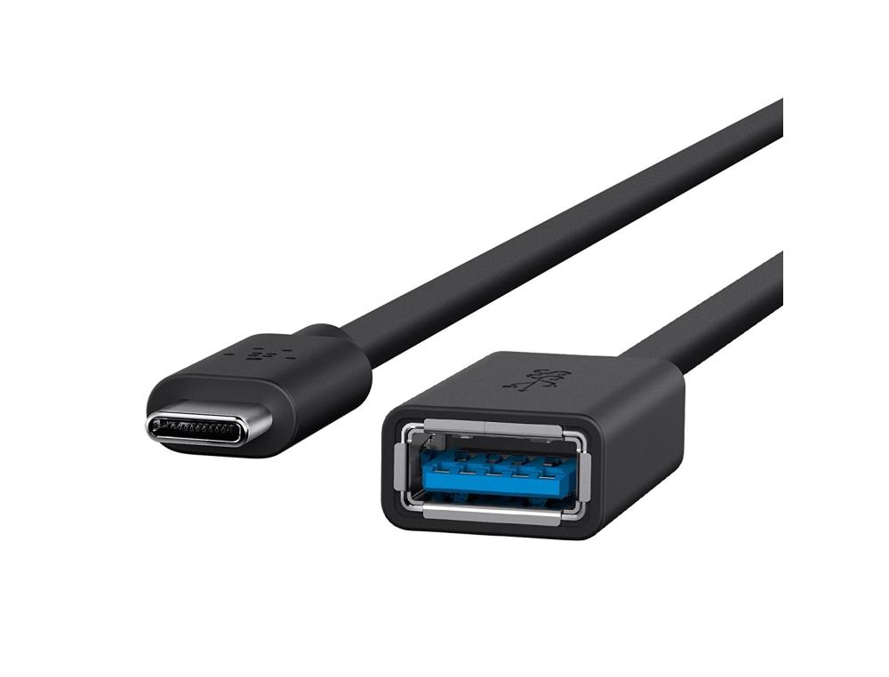 CABLE SYNCH.USB-C/USB-A 10CM BADAPTATEUR USB-C 3.0 VERS USB-A 12CM BELKIN
