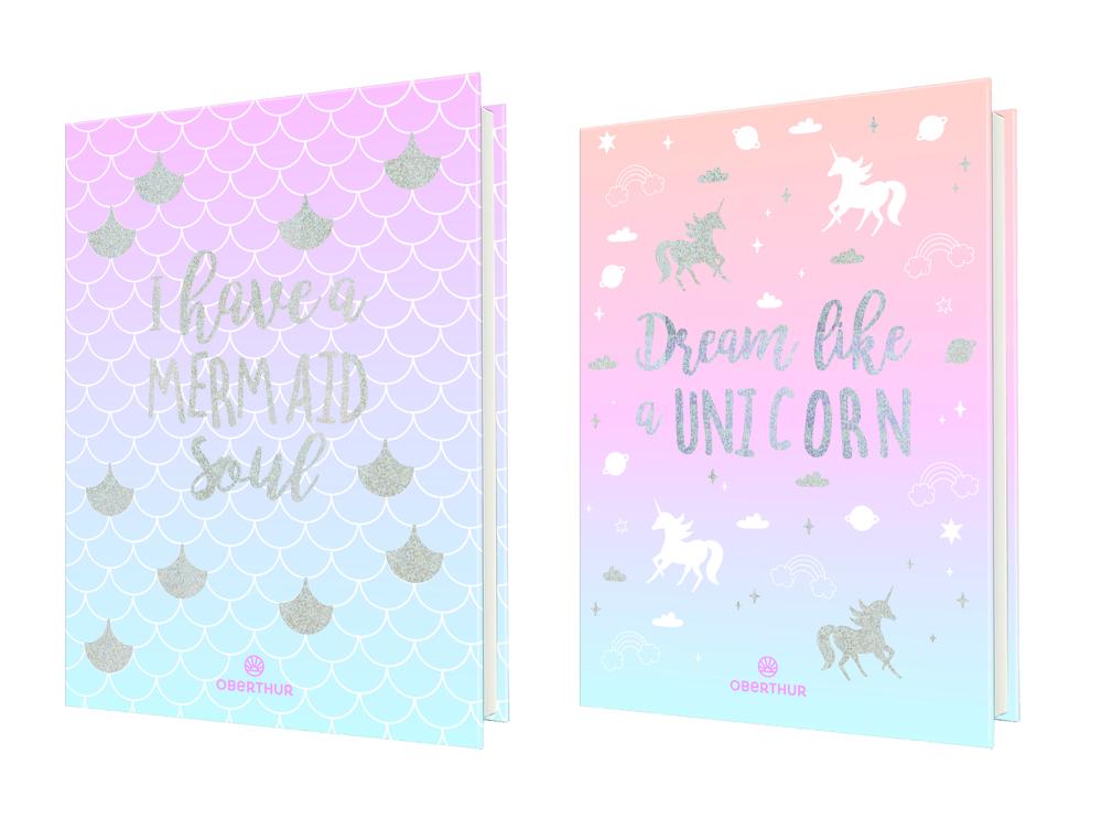 AG. JOURN. COUV INTE 125X175ASAGENDA SCOLAIRE - OBERTHUR - 12X17CM - SIRENE LICORNE